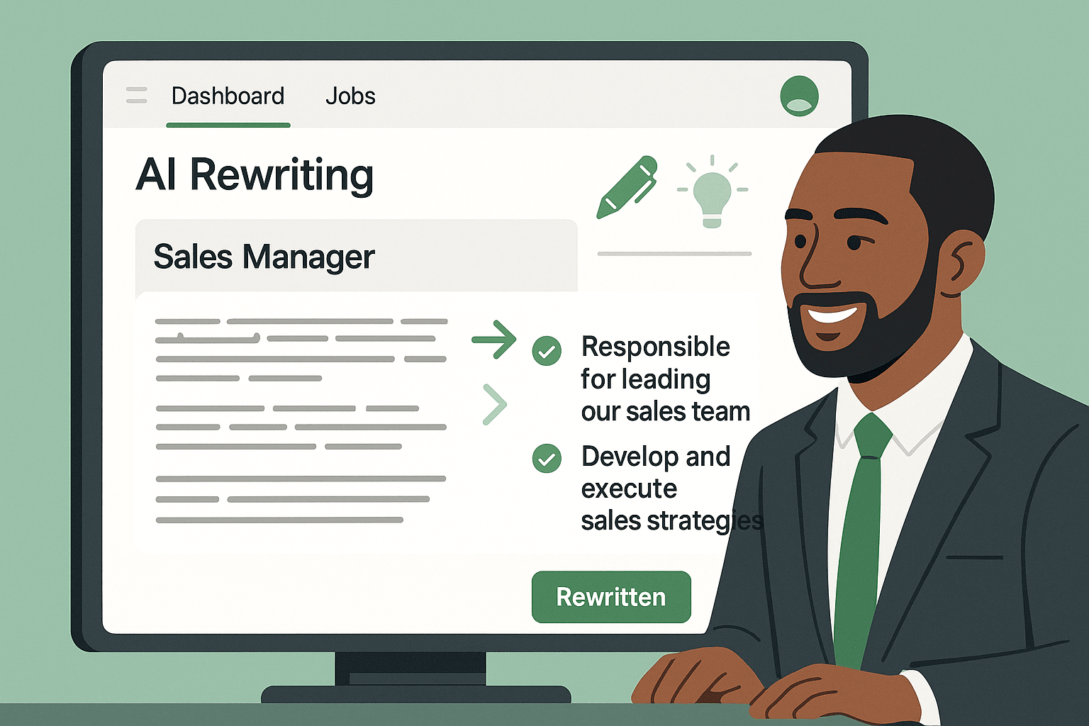 AI rewriting job description